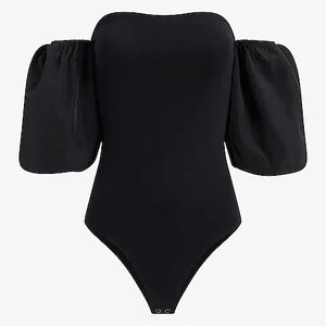Black Off-Shoulder Bodysuit
